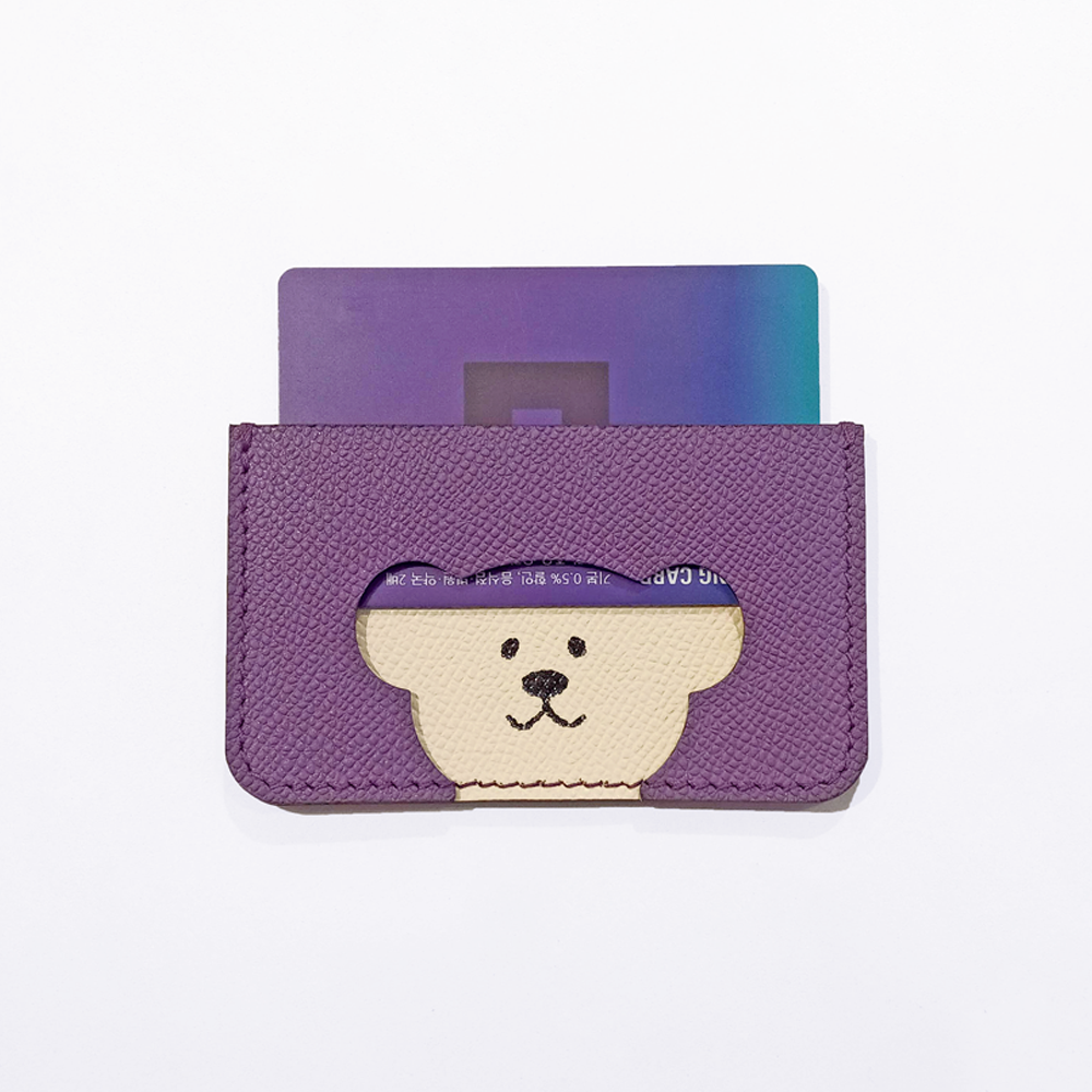 Teddy Card Case (Purple)